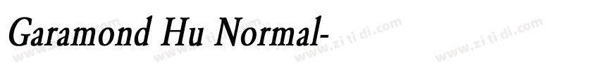 Garamond Hu Normal字体转换